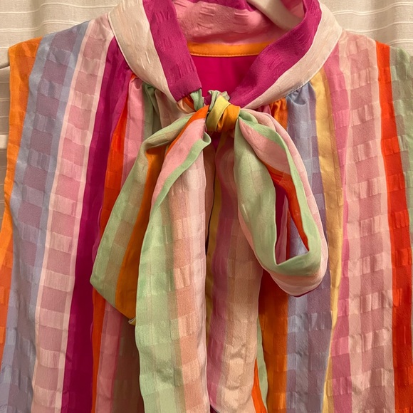 Marie Oliver Rainbow Stripe Silk Dress - Picture 3 of 9